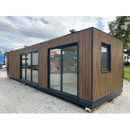 Contenedor 11×3 metros (33m2) con aseo completo y cocina