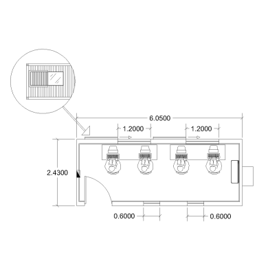 Contenedor de 20 pies modificado como oficina (usado)